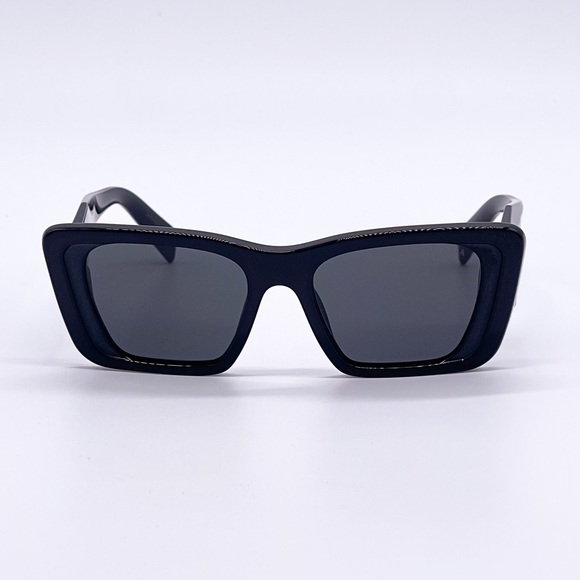 NEW PRADA BLACK CAT EYE SUNGLASSES PR08YS 1AB5S0 EYEWEAR PRADA SPR 08Y - Picture 3 of 11